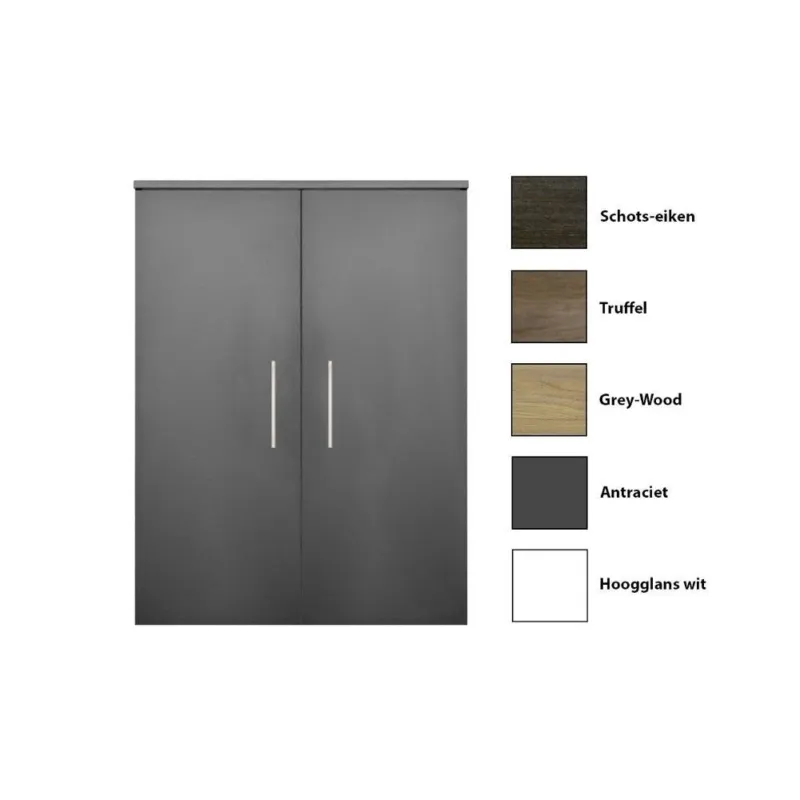Kolomkast Sanicare Q15 2-Deurs Soft-Closing 90x67x32 cm Hoogglans Wit Tijdelijk Beschikbaar