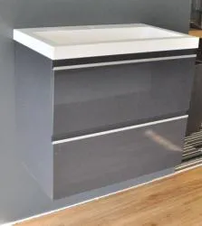 Superprijs Wiesbaden onderkast 60cmx36cm zo.wastafel gl.grijs