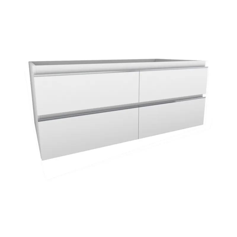 Laatste Kans Onderkast Wiesbaden Sigid 120x46x58 cm MDF Hoogglans Wit (4 lades)