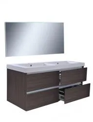 Lage Kosten Wiesbaden Vision meubelset (incl. spiegel) 120 cm houtnerf grijs