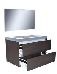 Wiesbaden Vision meubelset (incl. spiegel) 80 cm houtnerf grijs Favoriet