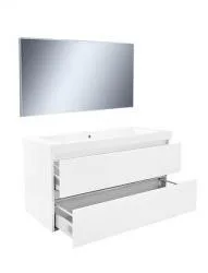 Wiesbaden Vision meubelset (incl. spiegel) 100 cm wit Hoge Kwaliteit