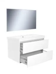 Wiesbaden Vision meubelset (incl. spiegel) 80 cm wit Snelle Levering