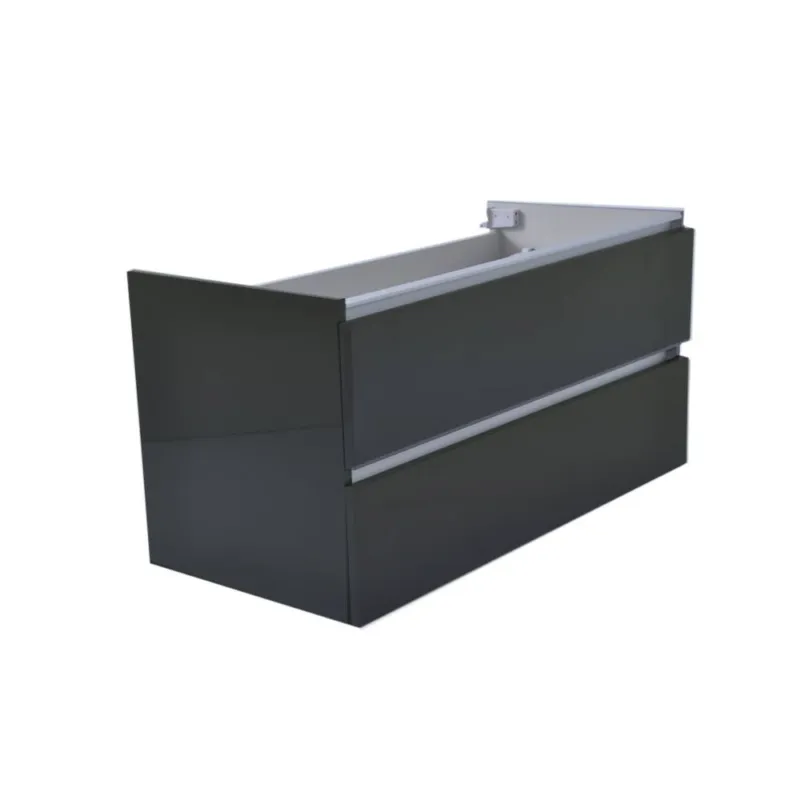 Direct Beschikbaar Onderkast Luna 100X47 Hoogglans Grijs (2 Laden)